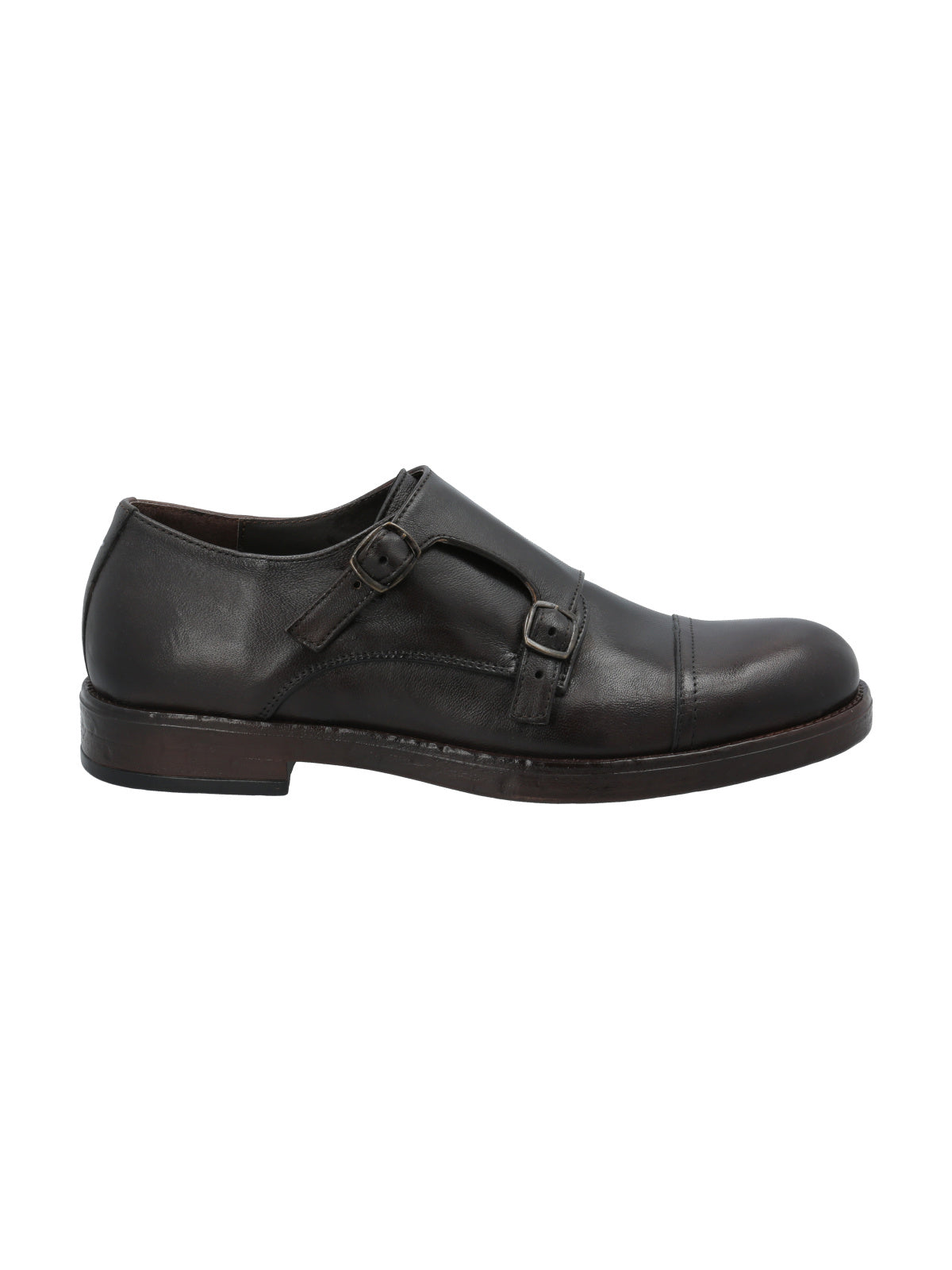 Zapato Double Monk Strap Fredy 'Made In Italy' H Marron Hombre 1