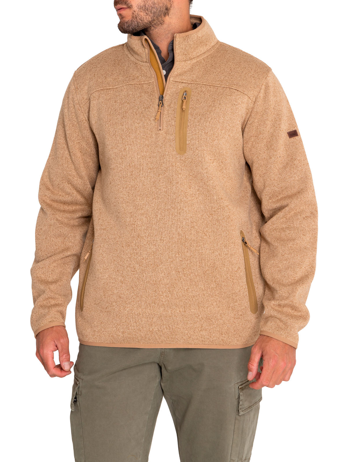 Saco Fleece H H/Z Ariz Half Melange Taupe Hombre 4