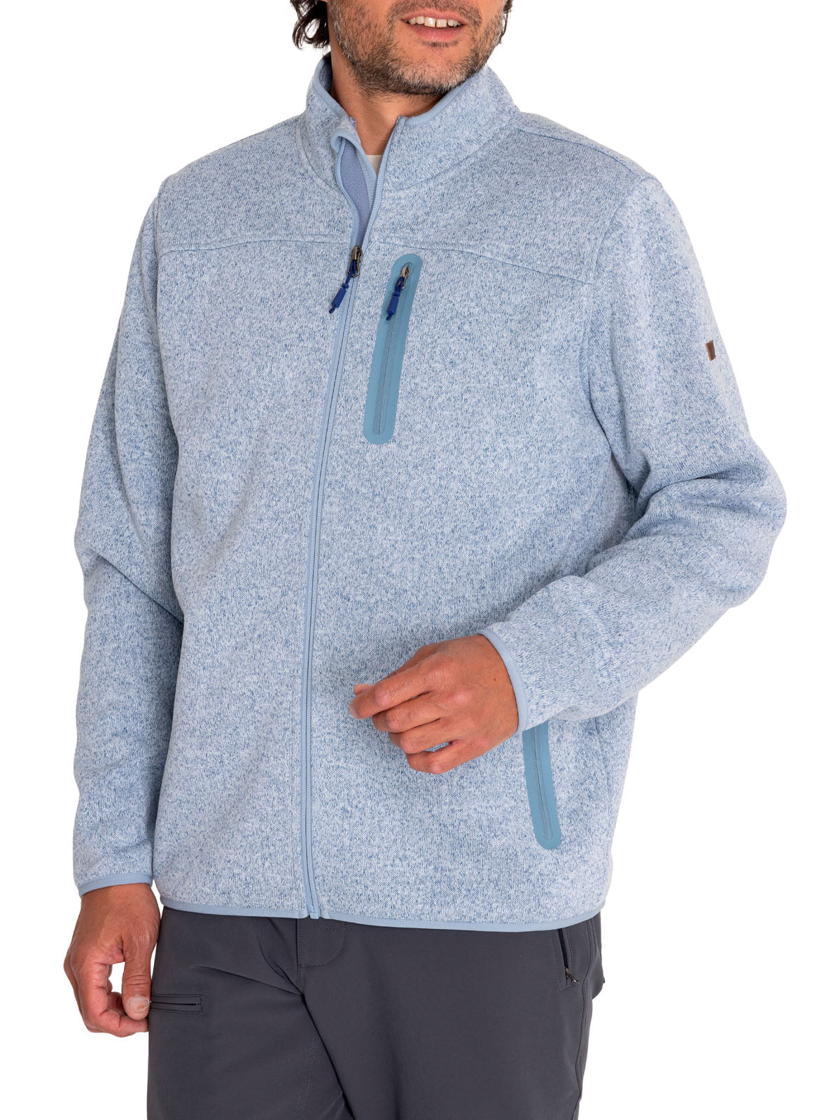 Saco Fleece H F/Z Arizona Melange Denim Hombre 4