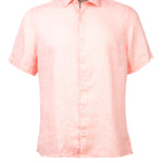 Camisa de Lino Orgánico M/C H Jersey Naranja Hombre 1