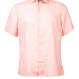 Camisa de Lino Orgánico M/C H Jersey Naranja Hombre 1