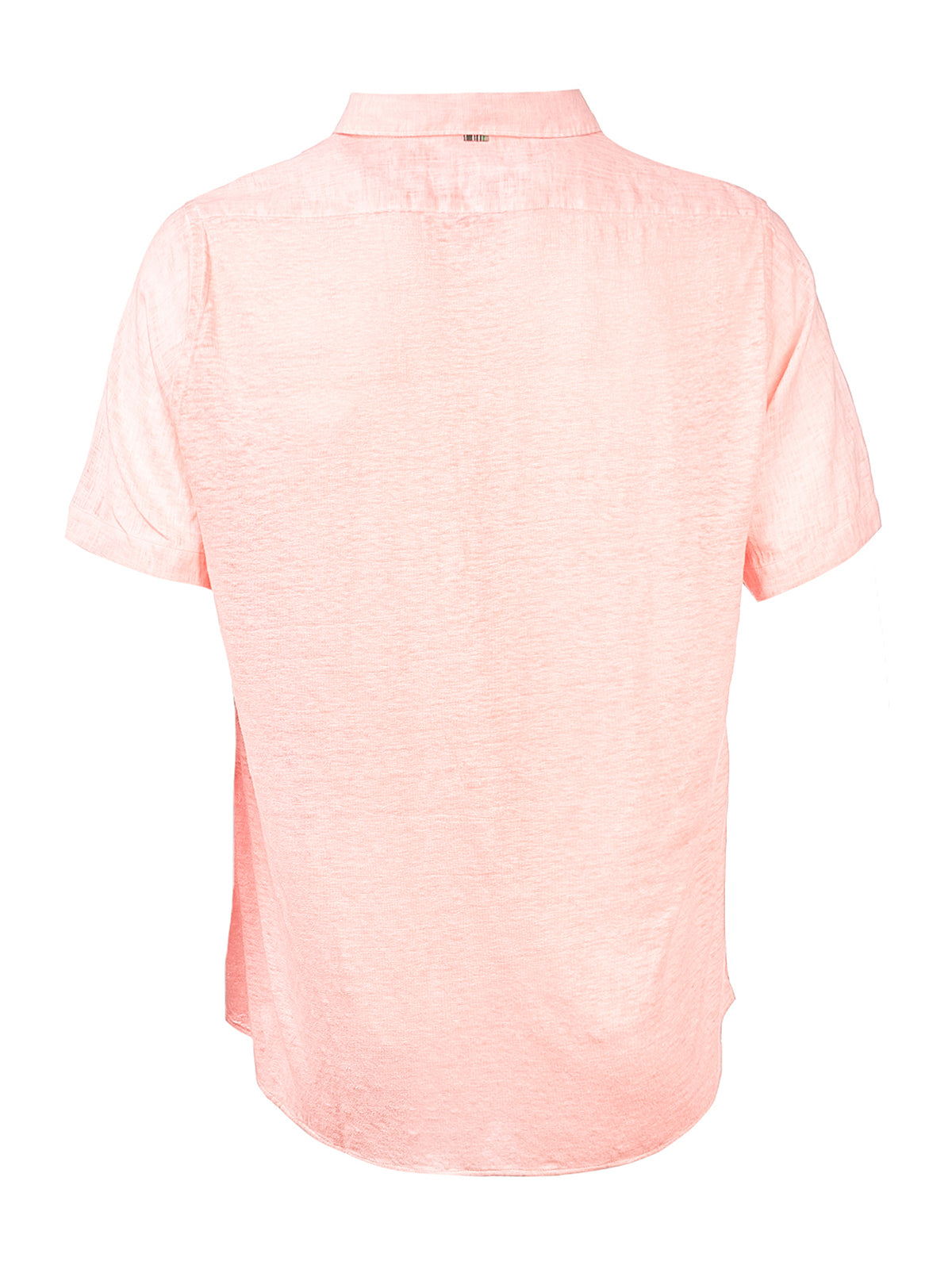 Camisa de Lino Orgánico M/C H Jersey Naranja Hombre 2