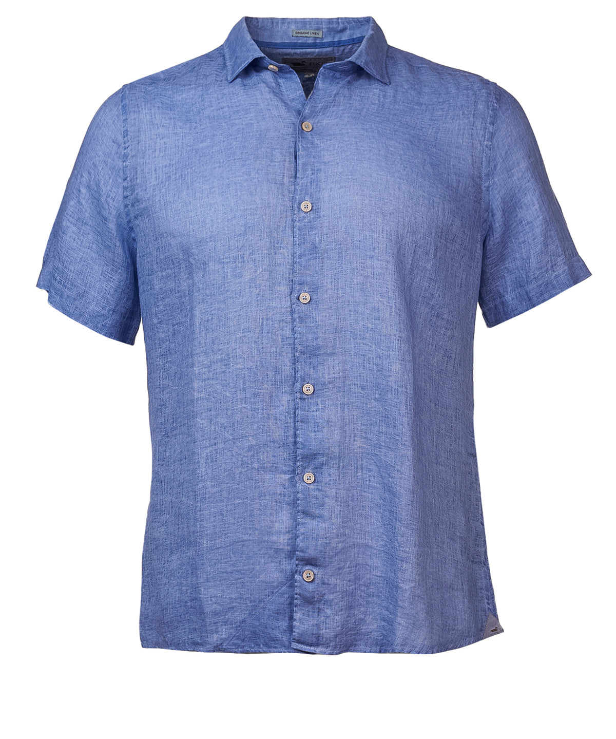 Camisa de Lino Orgánico M/C H Jersey Lavanda Hombre 1
