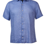 Camisa de Lino Orgánico M/C H Jersey Lavanda Hombre 1