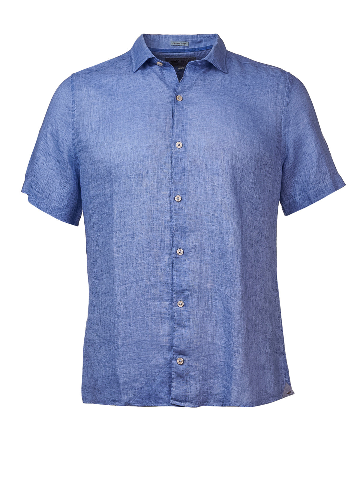 Camisa de Lino Orgánico M/C H Jersey Lavanda Hombre 1