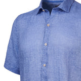 Camisa de Lino Orgánico M/C H Jersey Lavanda Hombre 3