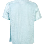 Camisa de Lino Orgánico M/C H Jersey Azul Celeste Hombre 2