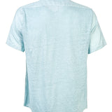 Camisa de Lino Orgánico M/C H Jersey Azul Celeste Hombre 2