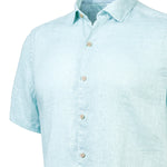 Camisa de Lino Orgánico M/C H Jersey Azul Celeste Hombre 3
