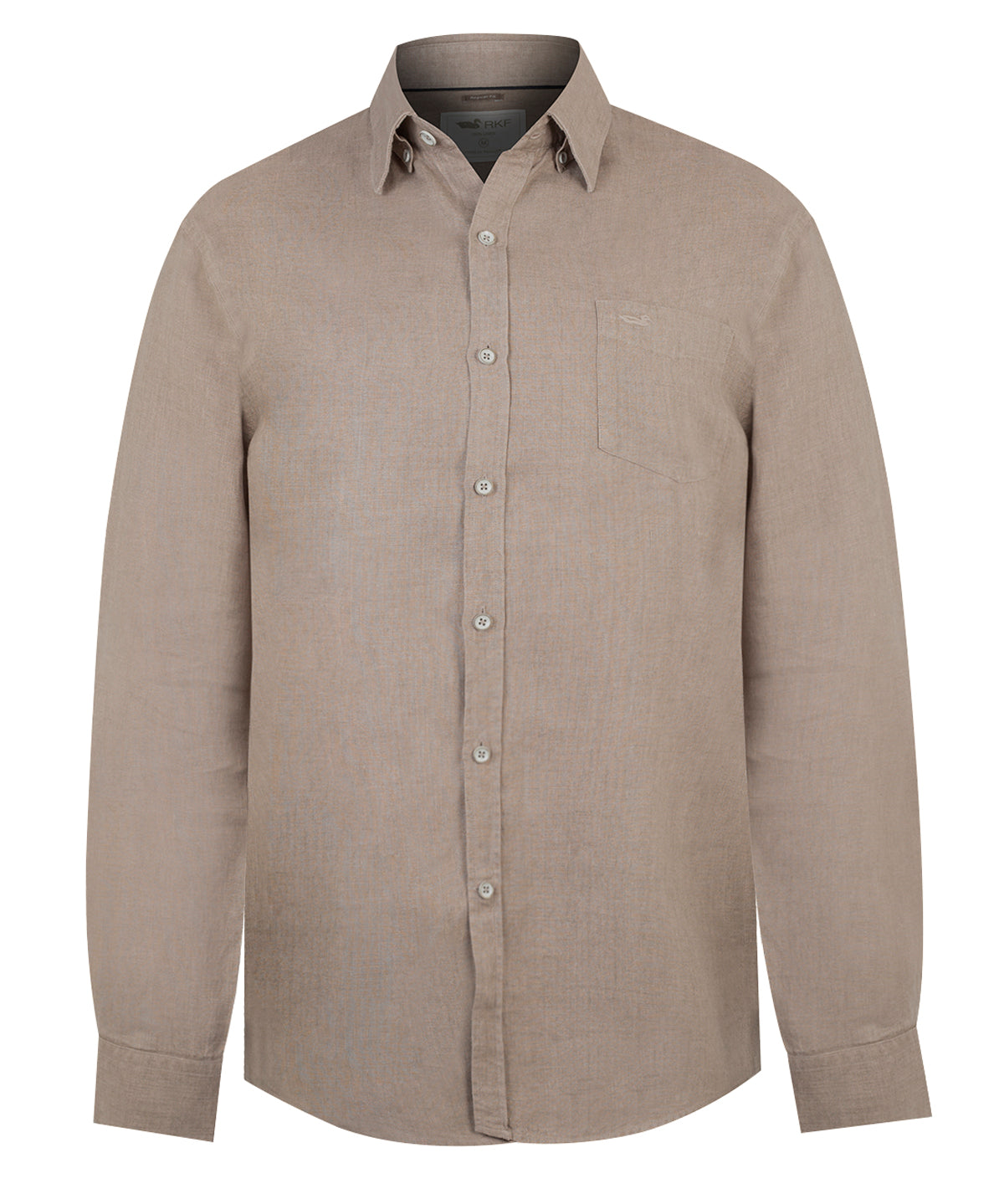 Camisa de Lino Orgánico M/C H Almond Hombre 1