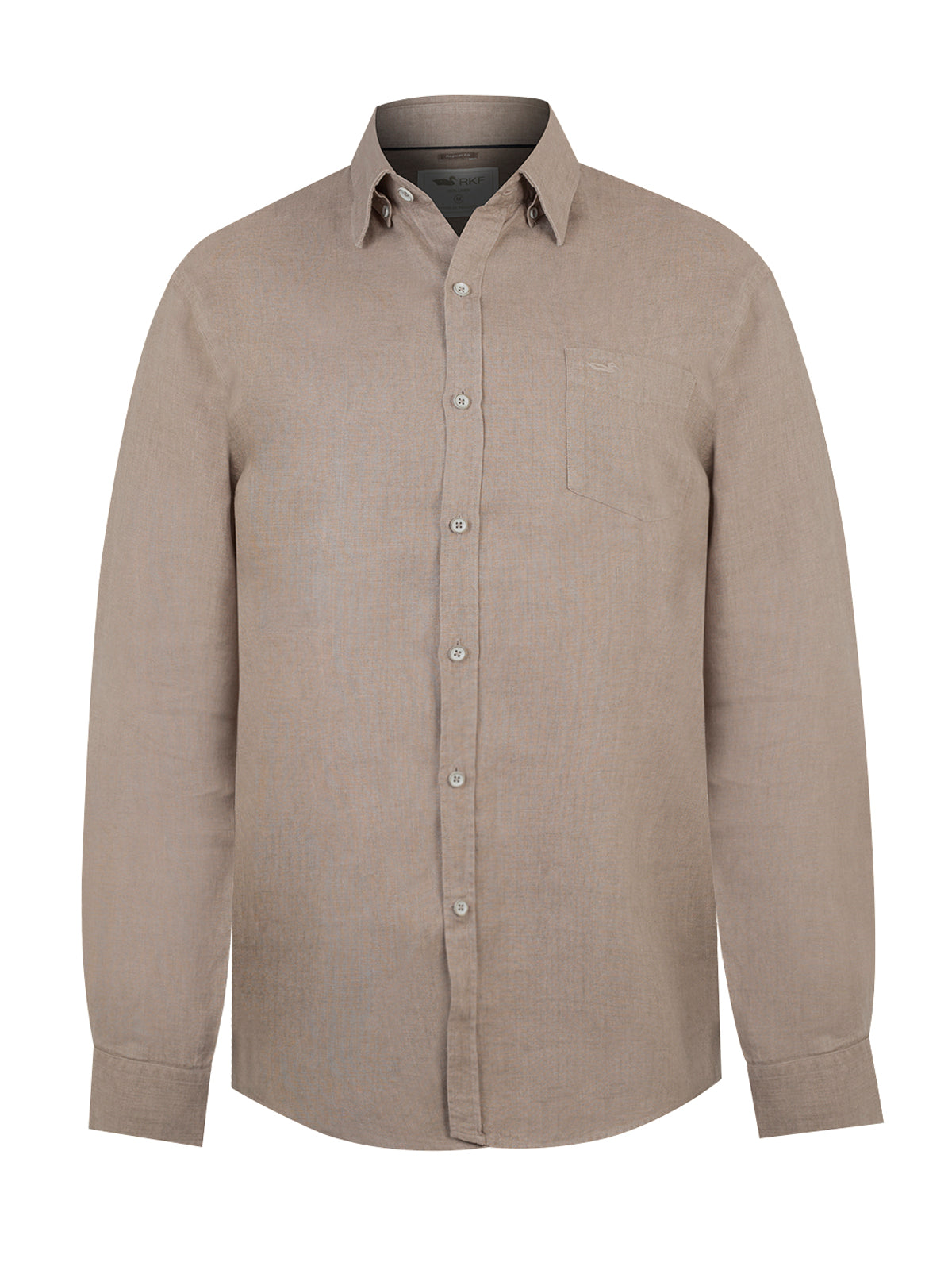 Camisa de Lino Orgánico M/C H Almond Hombre 1