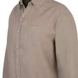 Camisa de Lino Orgánico M/C H Almond Hombre 3