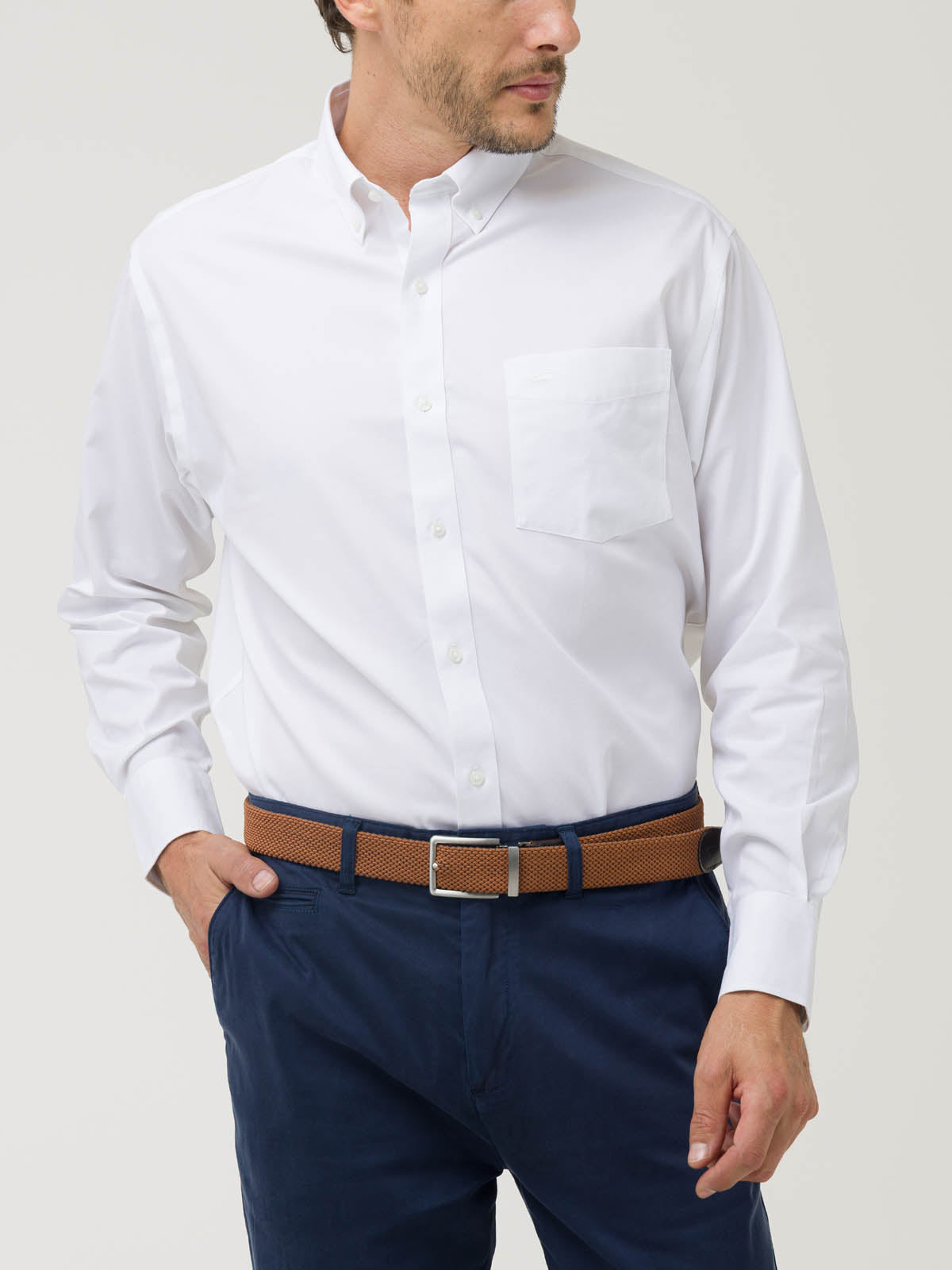 Camisa M/L H WOR 'Travel' Blanca Hombre 5