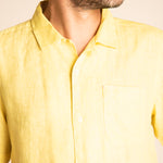 Camisa de Lino Orgánico M/C H Teñido Aurora Hombre 4