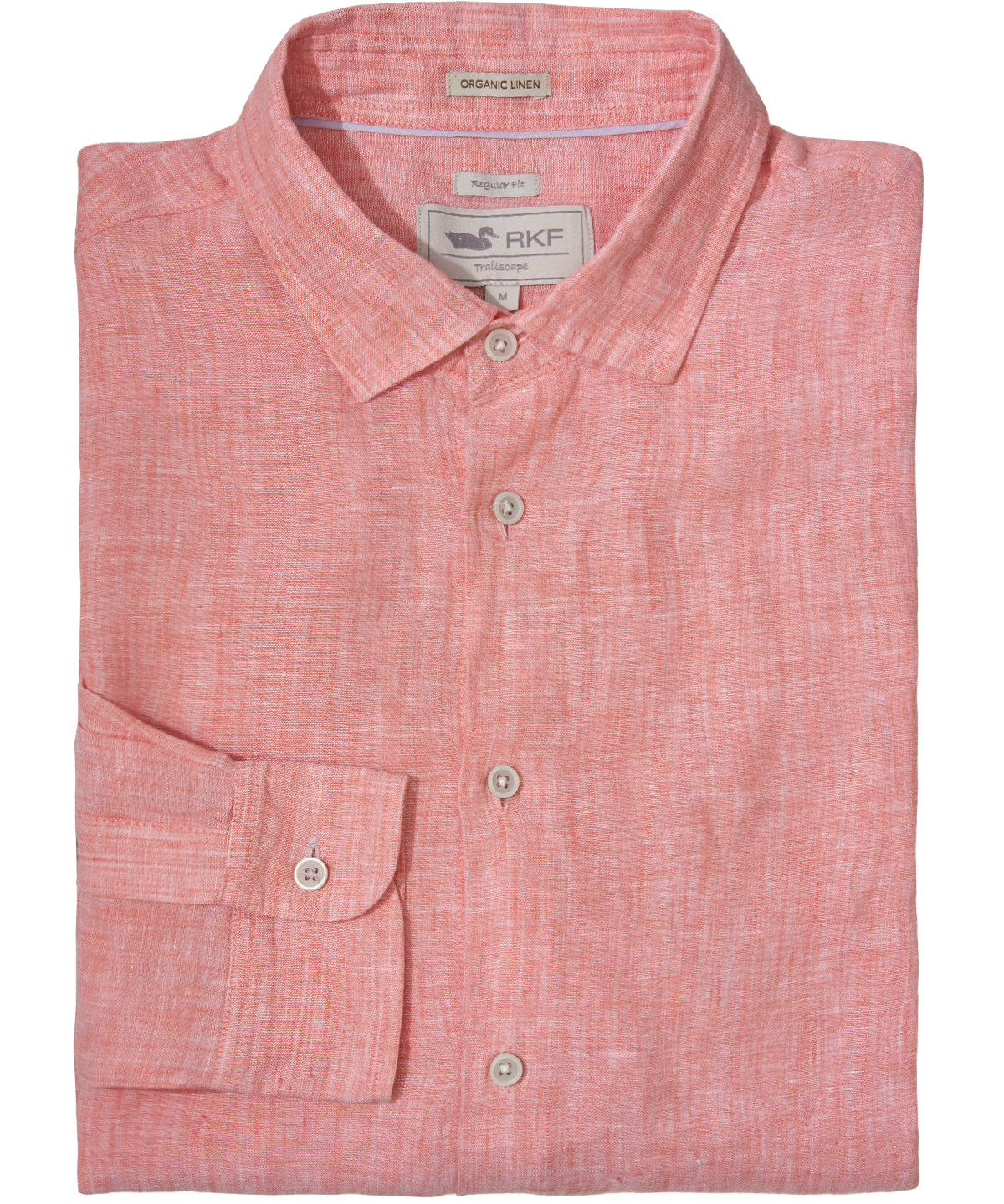 Camisa de Lino Orgánico M/L H Jersey Rosada Hombre 1