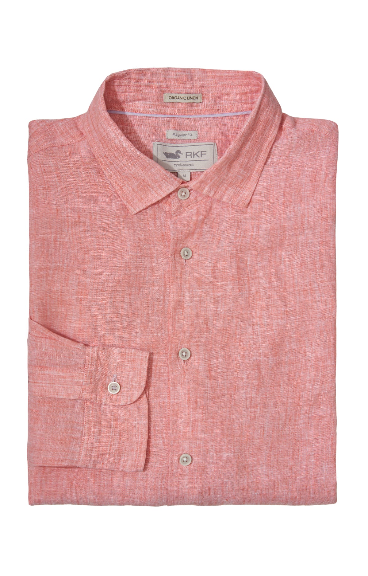 Camisa de Lino Orgánico M/L H Jersey Rosada Hombre 1