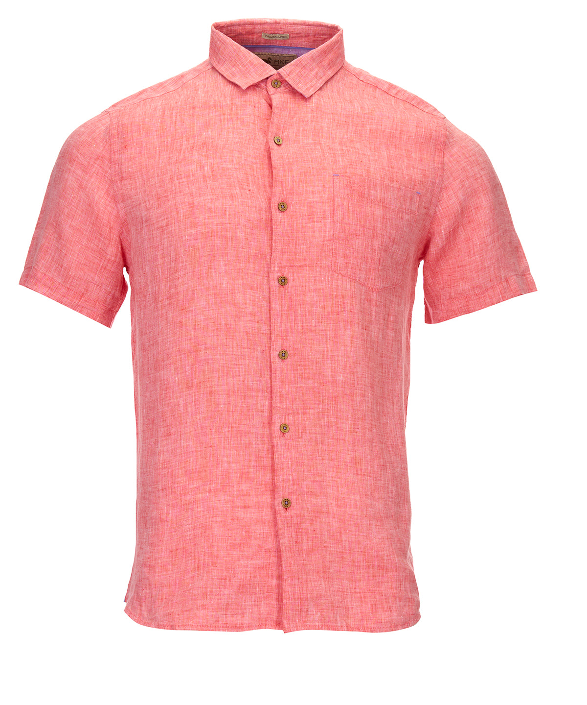 Camisa de Lino Orgánico M/C H Rojo Hombre 1