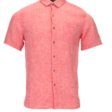 Camisa de Lino Orgánico M/C H Rojo Hombre 1