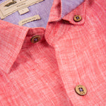 Camisa de Lino Orgánico M/C H Rojo Hombre 3