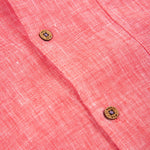 Camisa de Lino Orgánico M/C H Rojo Hombre 4