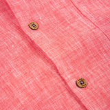 Camisa de Lino Orgánico M/C H Rojo Hombre 4