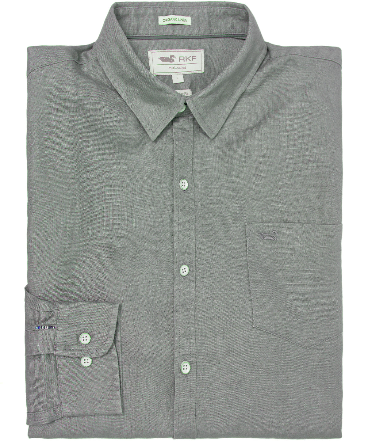 Camisa de Lino Orgánico M/L H Verde Hombre 1