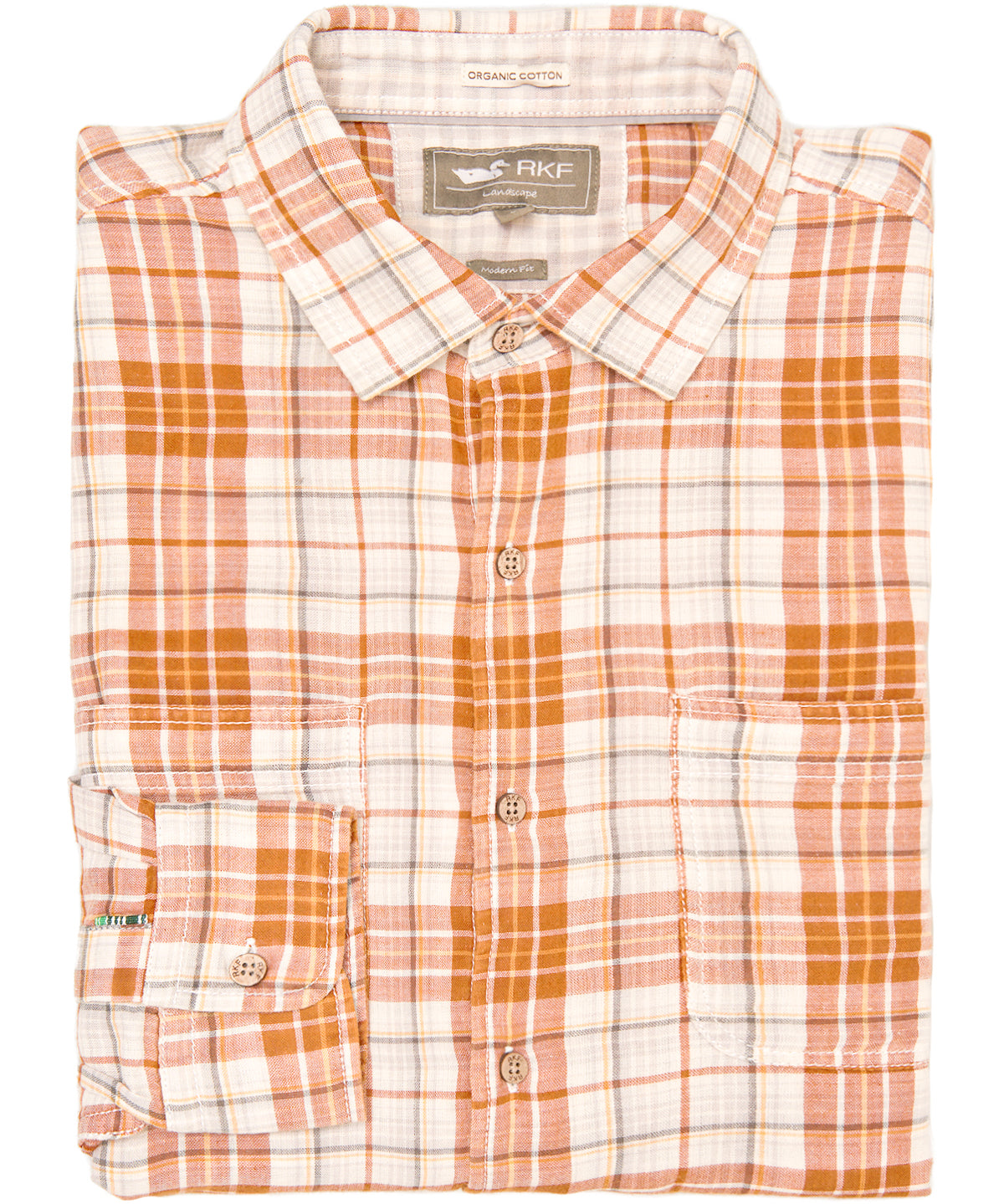 Camisa M/L H Bradford Naranja Hombre 1