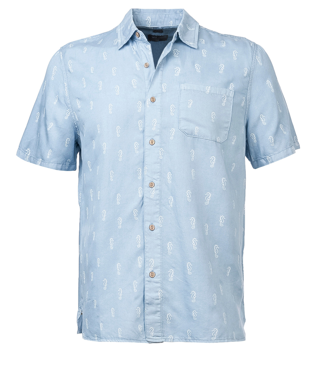 Camisa M/C H DenimPrint Sea Horse Hombre 1