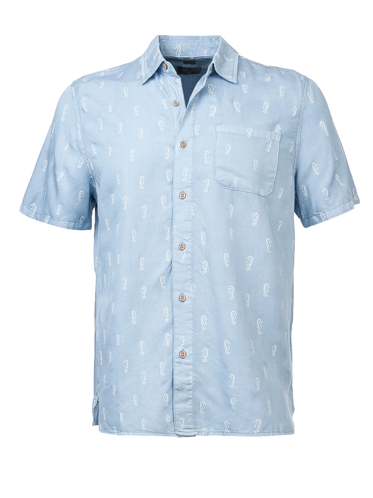 Camisa M/C H DenimPrint Sea Horse Hombre 1