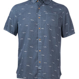 Camisa M/C H DenimPrint Shark Hombre 1
