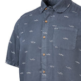 Camisa M/C H DenimPrint Shark Hombre 3