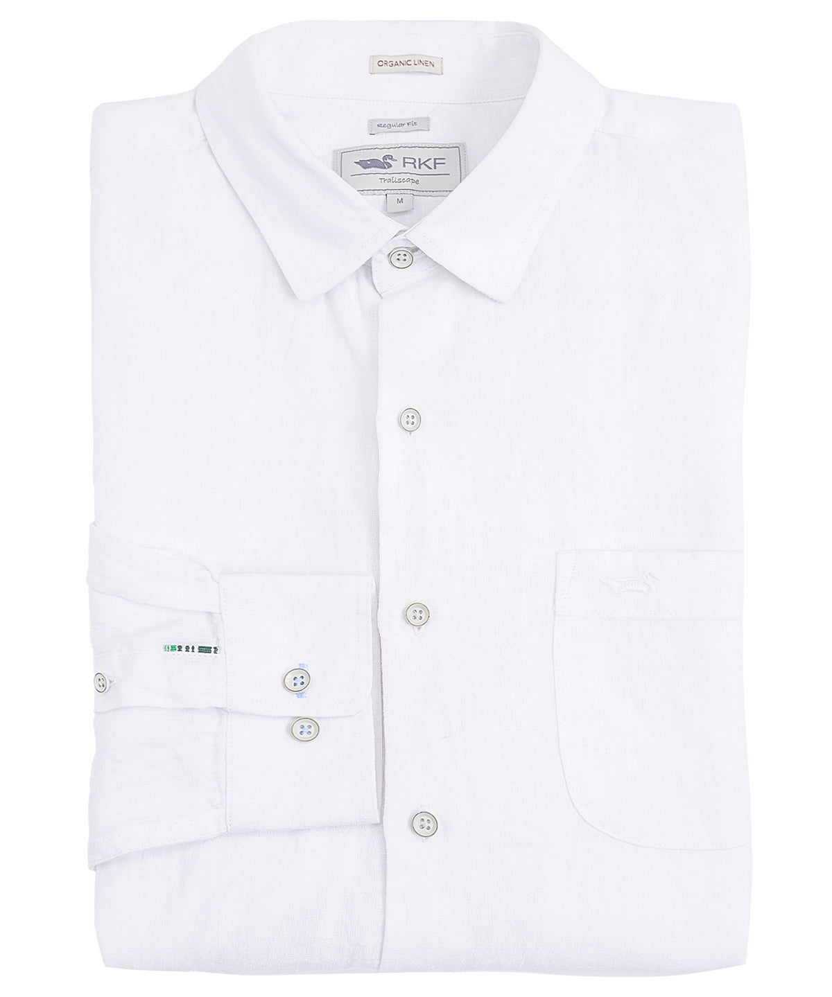 Camisa de Lino Orgánico M/L H Textura White Hombre 1