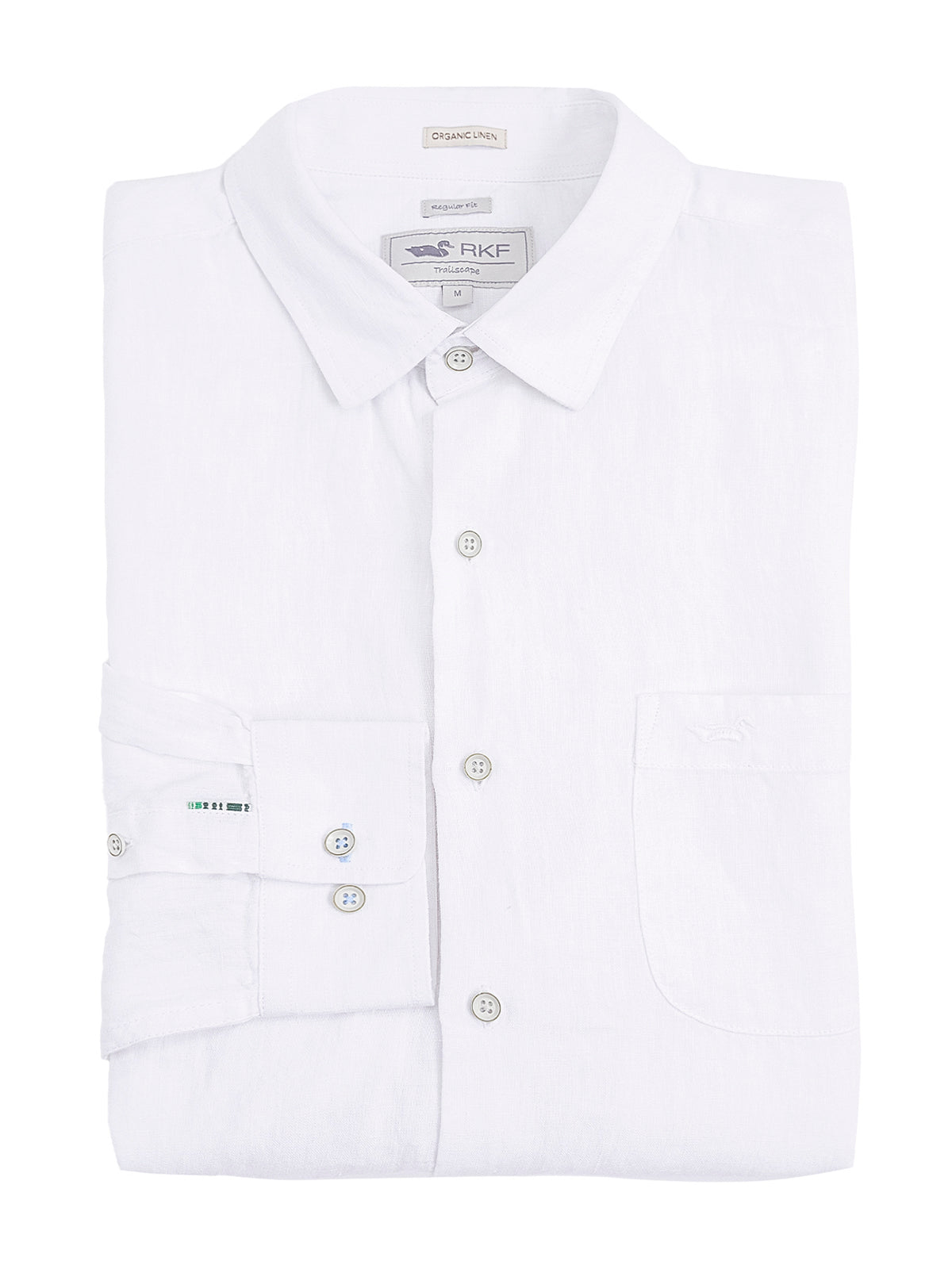 Camisa de Lino Orgánico M/L H Textura White Hombre 1
