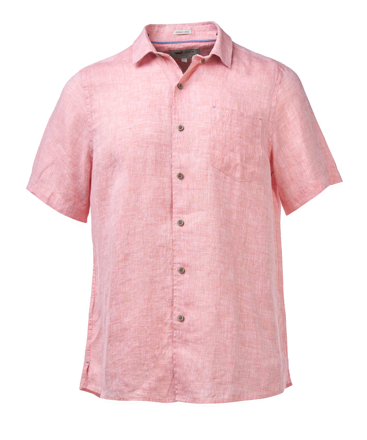 Camisa de Lino Orgánico M/C H Mandarina Hombre 1