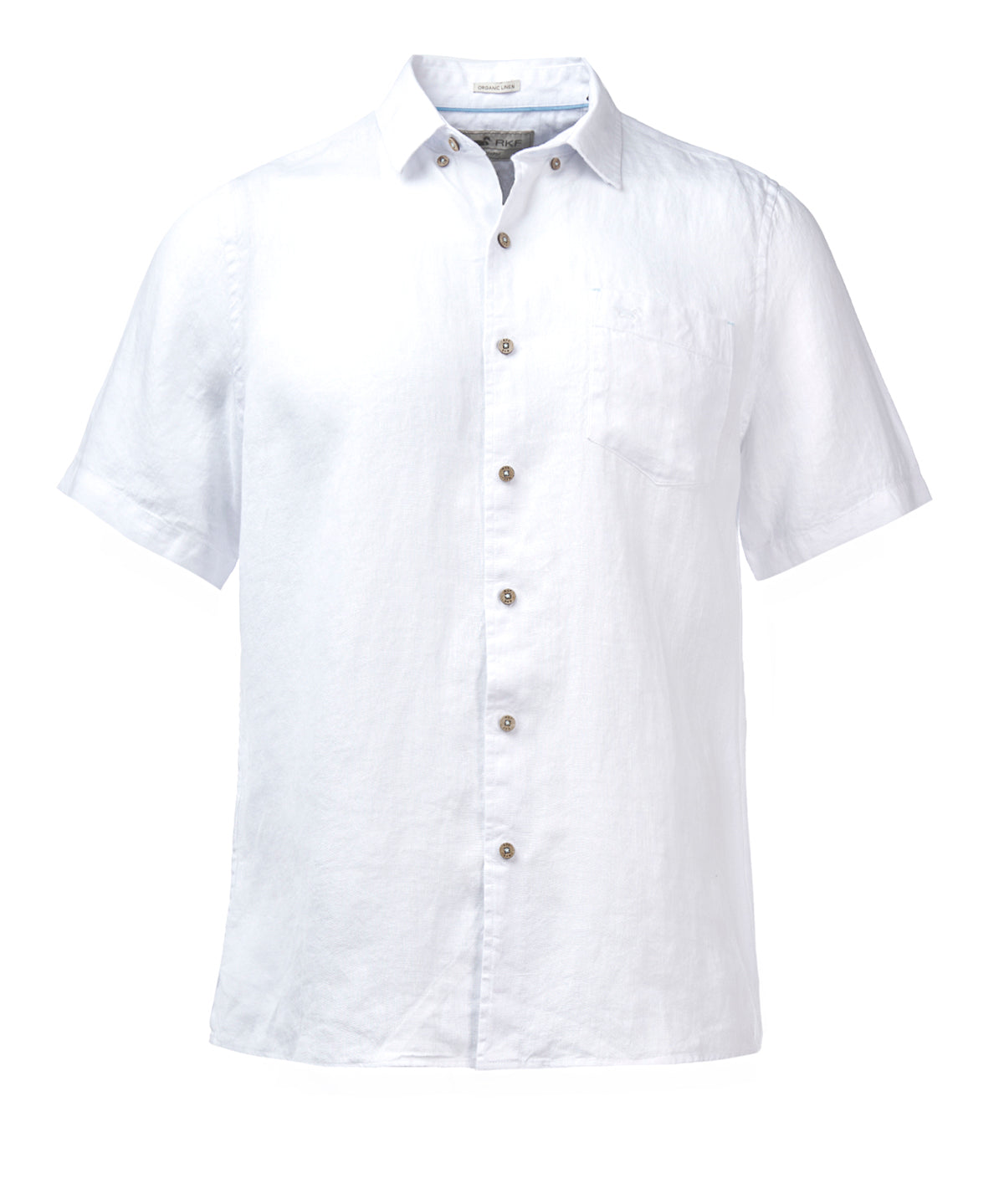 Camisa de Lino Orgánico M/C H Blanco Nieve Hombre 1