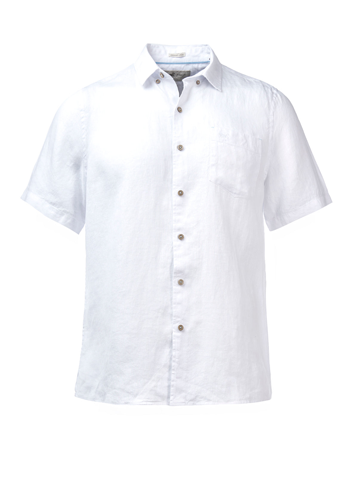 Camisa de Lino Orgánico M/C H Blanco Nieve Hombre 1