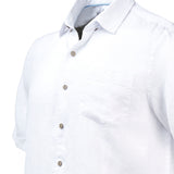 Camisa de Lino Orgánico M/C H Blanco Nieve Hombre 3