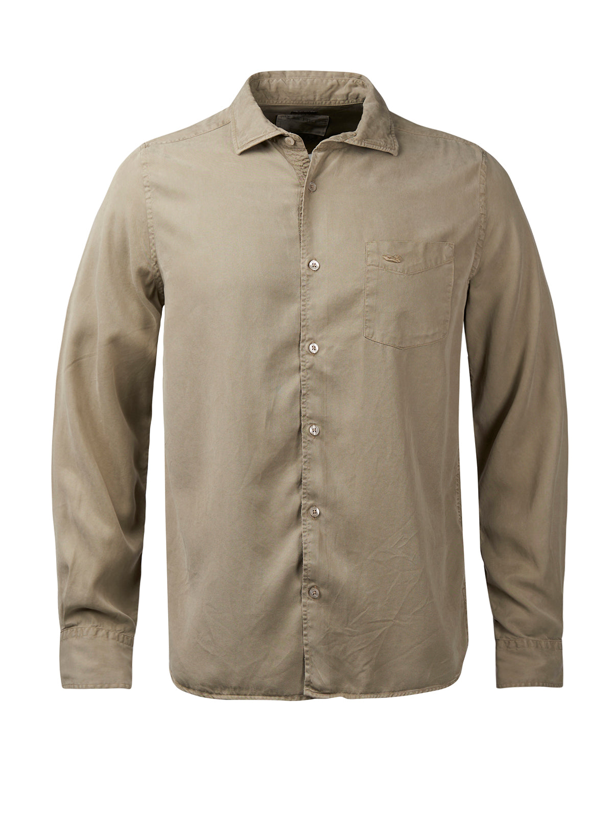 Camisa M/L H Aveiro Tencel Camel Hombre 2