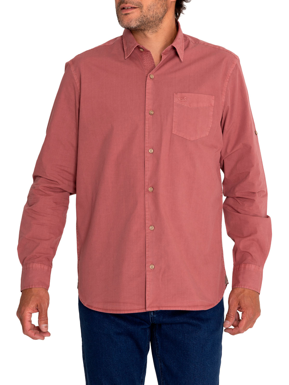 Camisa M/L H Leeds Vinotinto Hombre 4