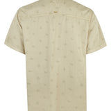 Camisa M/C H Tencel Print Turtle Verde Oliva Hombre 2