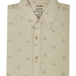 Camisa M/C H Tencel Print Turtle Verde Oliva Hombre 4