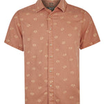 Camisa M/C H Tencel Print Crab Ocre Hombre 1