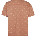 Camisa M/C H Tencel Print Crab Ocre Hombre 2