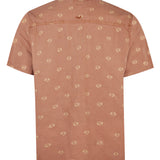 Camisa M/C H Tencel Print Crab Ocre Hombre 2