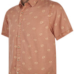 Camisa M/C H Tencel Print Crab Ocre Hombre 3