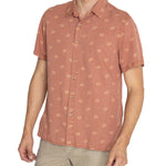 Camisa M/C H Tencel Print Crab Ocre Hombre 4
