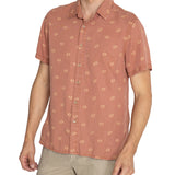 Camisa M/C H Tencel Print Crab Ocre Hombre 4