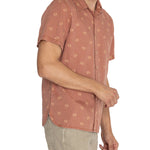 Camisa M/C H Tencel Print Crab Ocre Hombre 5