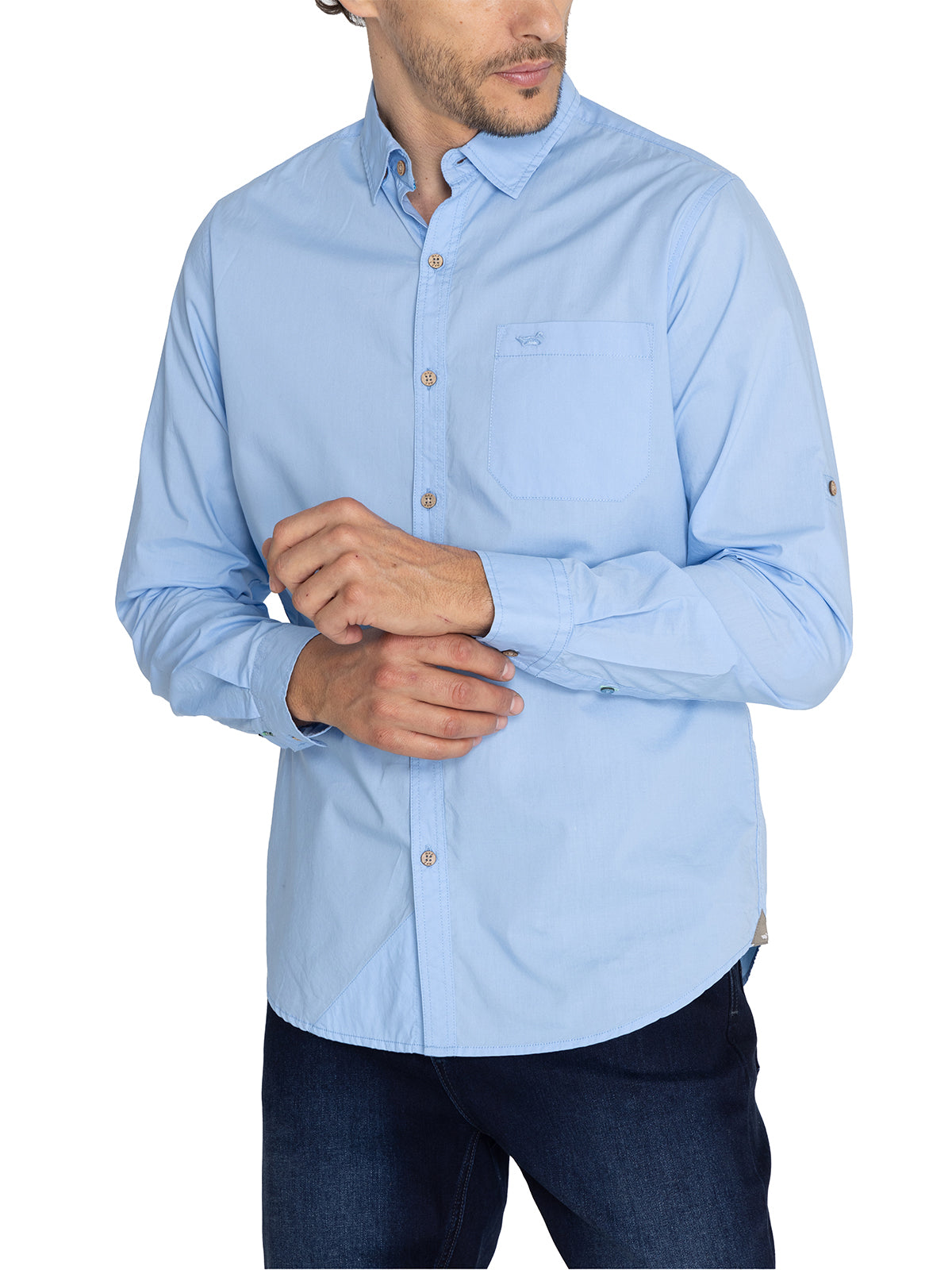 Camisa M/L H Galiton Blue Bell Hombre 4
