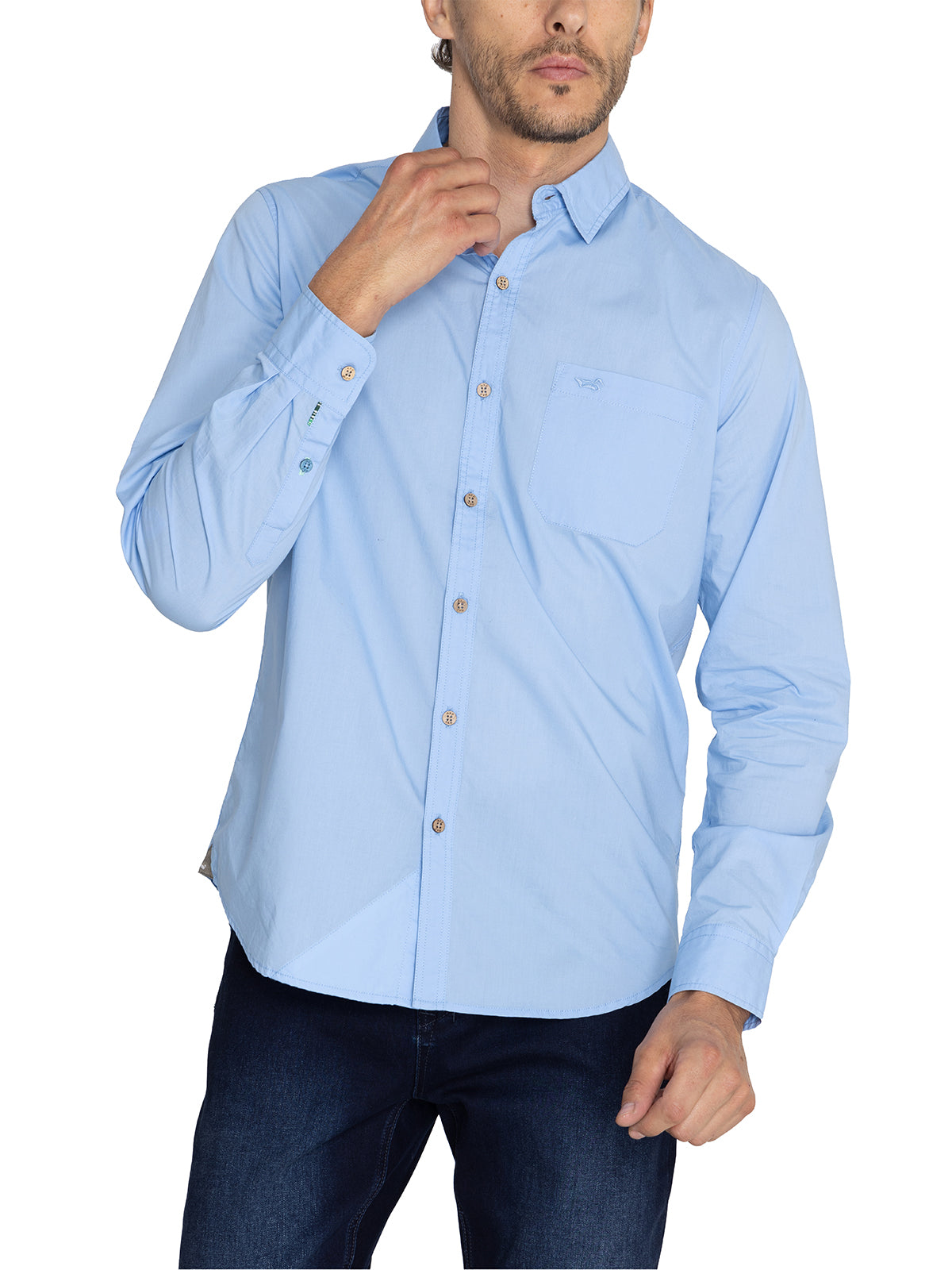 Camisa M/L H Galiton Blue Bell Hombre 5